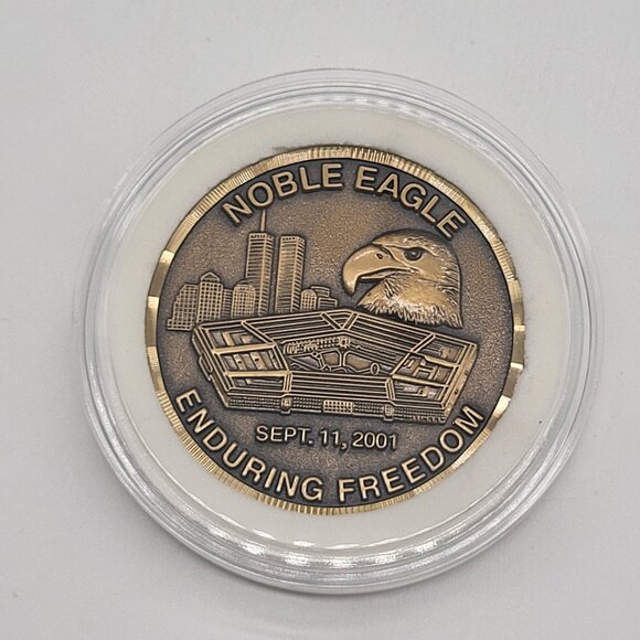 Other - NOBEL EAGLE ENDURING FREEDOM DEFENDERS OF FREEDOM Sept 11th, 2001 Military Coin